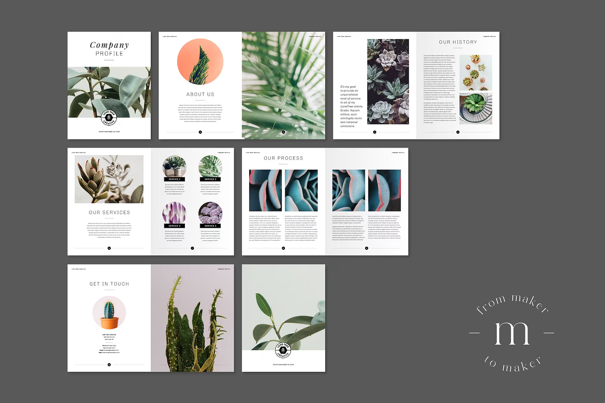 Minimalist Brochure Template Canva, a Brochure Template by frommakertomaker (Photo 6 of 7)