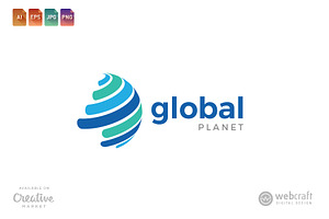 Global Planet Logo Template