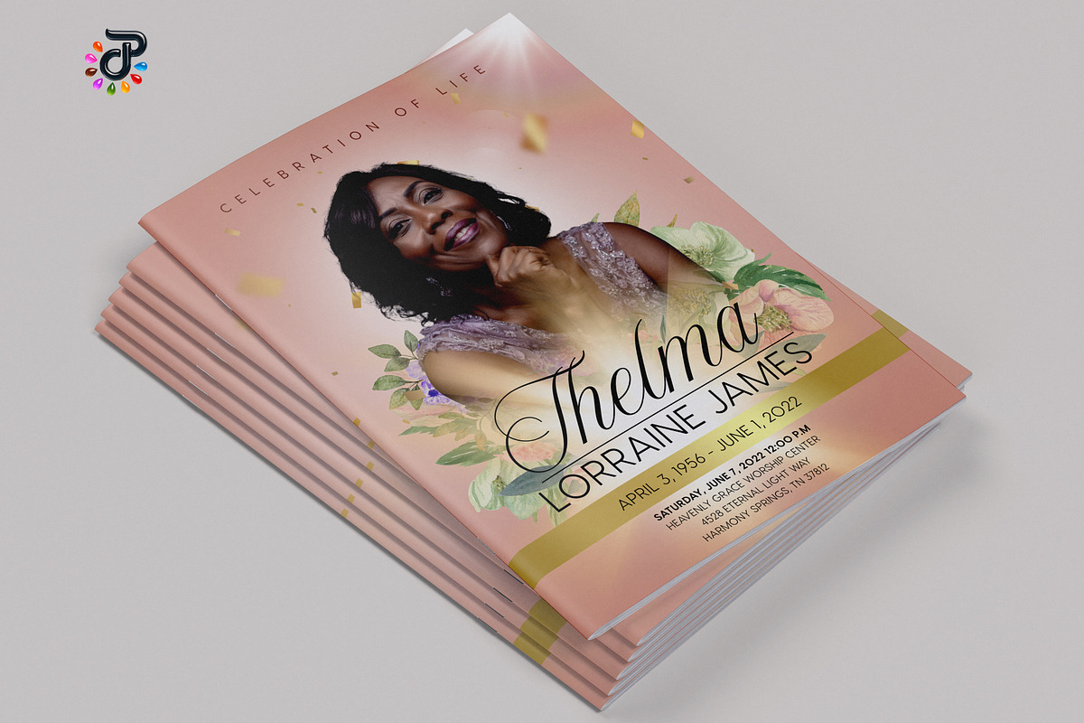 Elegant Canva Obituary Template, a Brochure Template by Protech Design ENT (Photo 3 of 9)