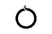 Crescent Moon Round Frame Bundle, an Illustration by Creativeshirt (Thumbnail 7 of 31)