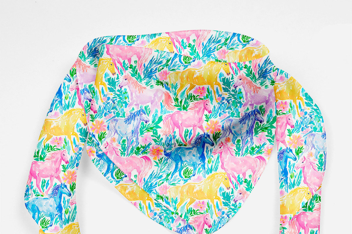 Seamless Horse Patterns, a Pattern Graphic by The Preppy Artist (Photo 8 of 11)