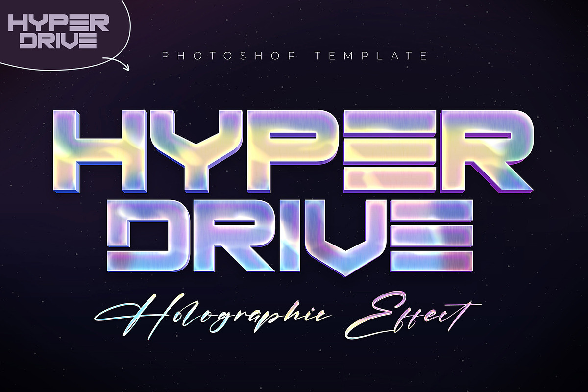 Holographic Text Effects, a Layer Style Add-On by Andrew Skoch Design (Photo 4 of 8)