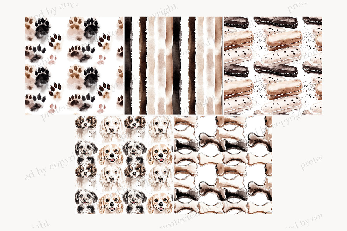 Puppy Paw Print Seamless Pattern, a Pattern Graphic by GlamArtZhanna (Photo 4 of 4)