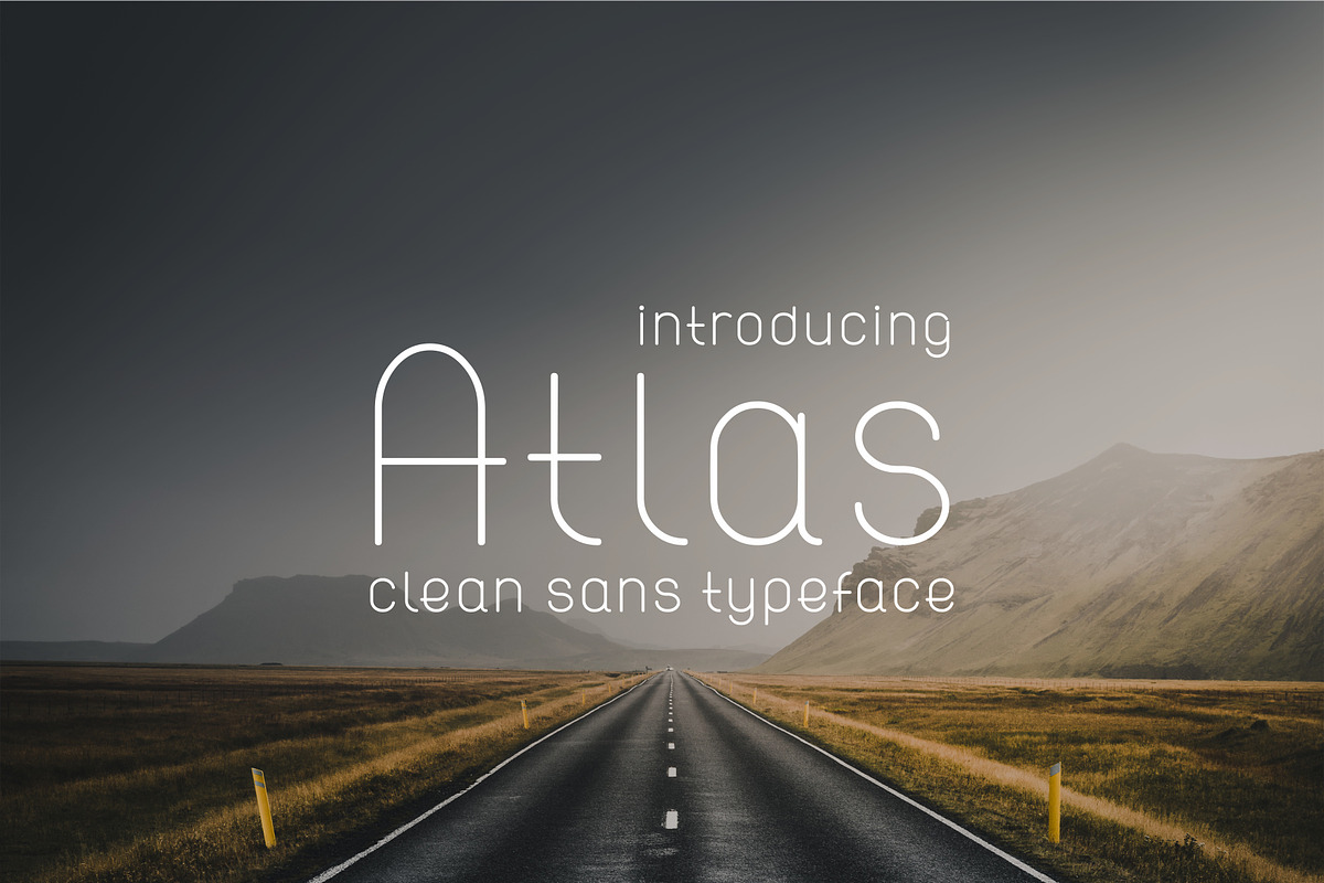 Atlas. Clean modern sans font.