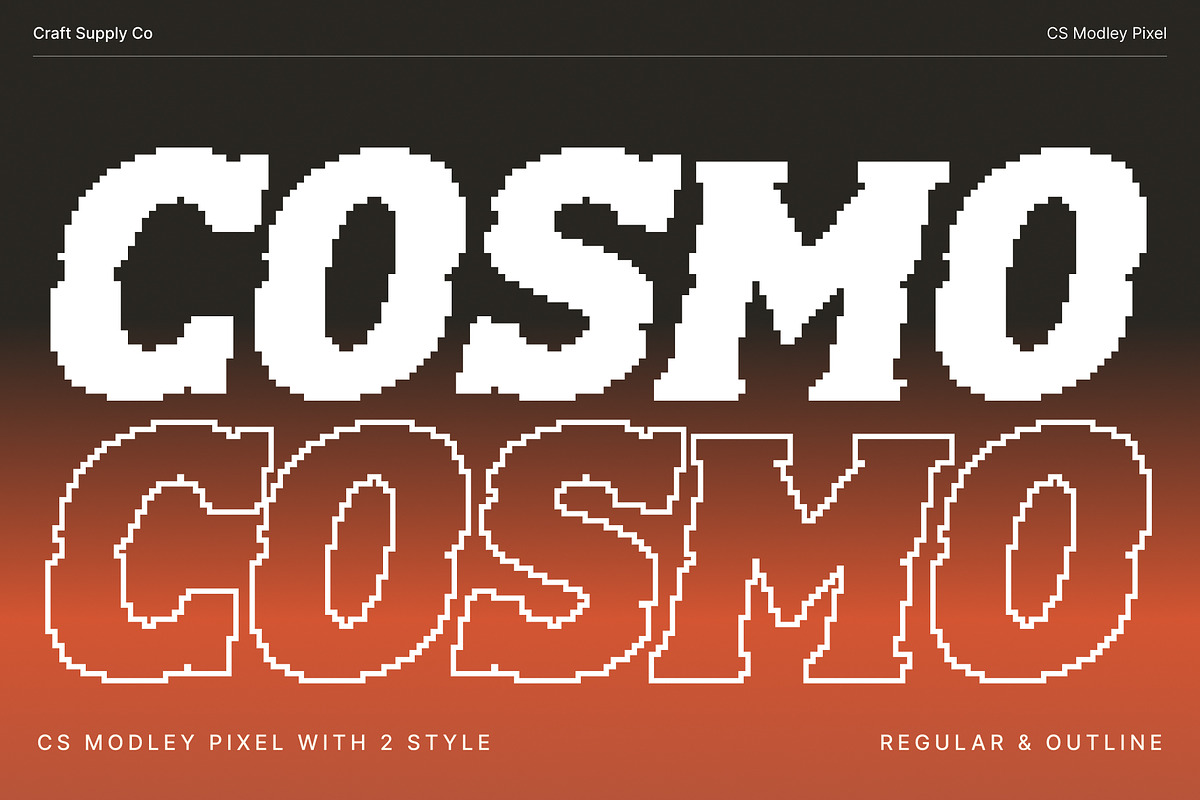 CS Modley Pixel, a Slab Serif Font by Craft Supply Co. (Photo 5 of 8)