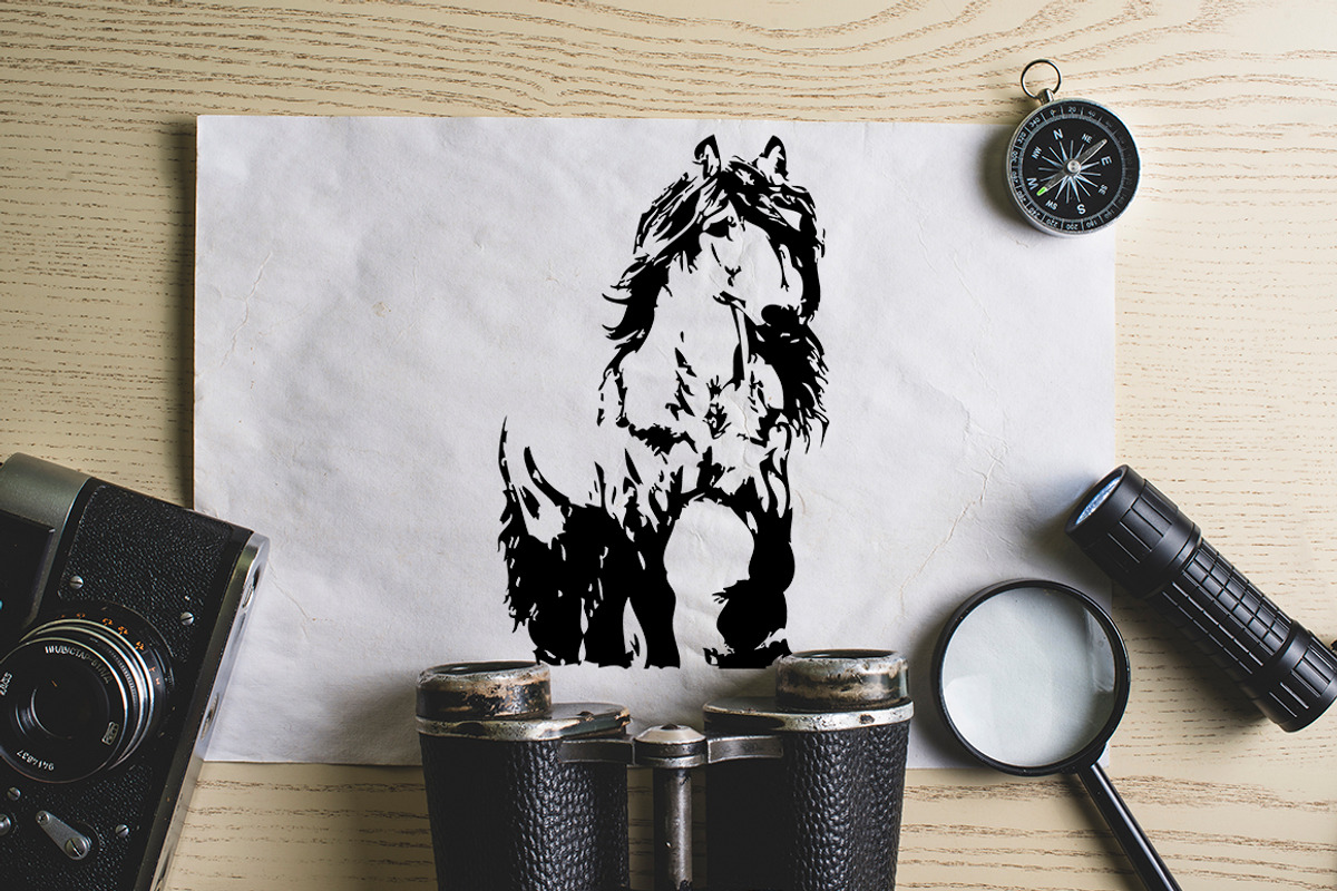 Hand drawn horse collection, vector, an Animal Illustration by AnastasiyaOleynik (Photo 4 of 11)