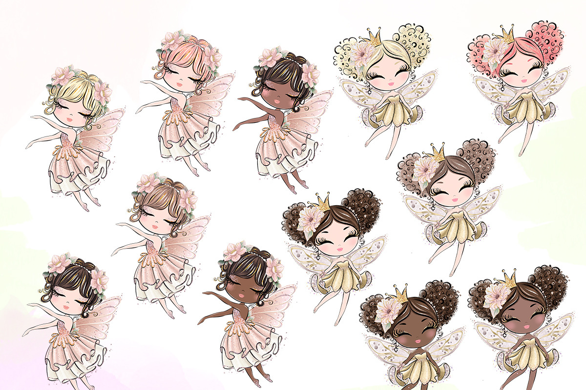 Magical Fairies Clipart, a Decorative Illustration by Masha  Studio (Photo 3 of 6)