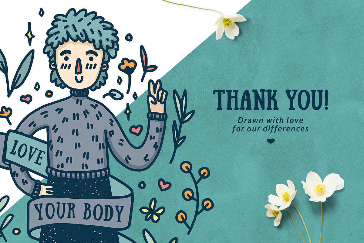 Set Body Positive Girls, a Healthcare Illustration by Uniyok (Photo 11 of 11)