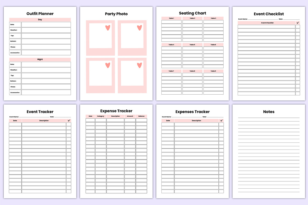 2025 Event & Party Planner Canva Kdp, a Stationery Template by Mustafiz (Photo 7 of 7)