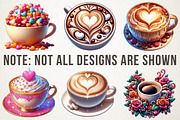 Coffee & Love Valentine Clipart Set, an Illustration by RobertsArt (Thumbnail 7 of 7)