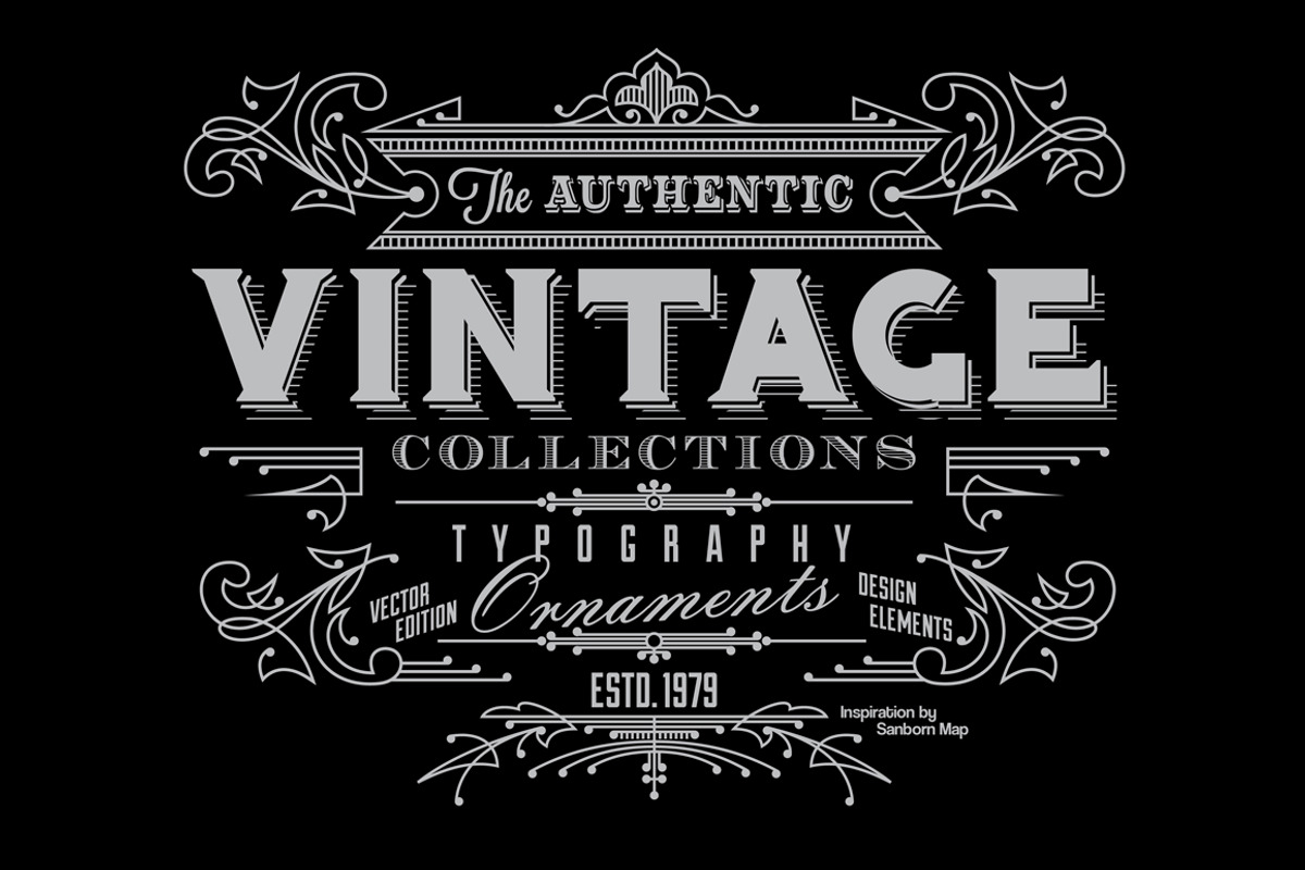 Vintage Typography Ornaments v3, an Object Graphic by G7 (Photo 3 of 5)