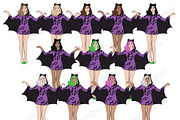 Boo Girls And Children Clipart, a Person Illustration by GlamArtZhanna (Thumbnail 2 of 5)