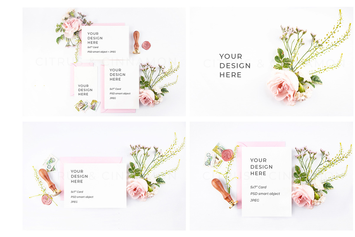 Wedding Stationery Mockup Pack, a Print Template by Citrus and Cinnamon (Photo 1 of 5)