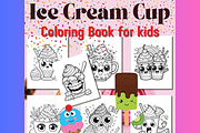Ice Cream Cup Coloring Book for kids, an Animal Illustration by Sourcedigi (Thumbnail 1 of 3)