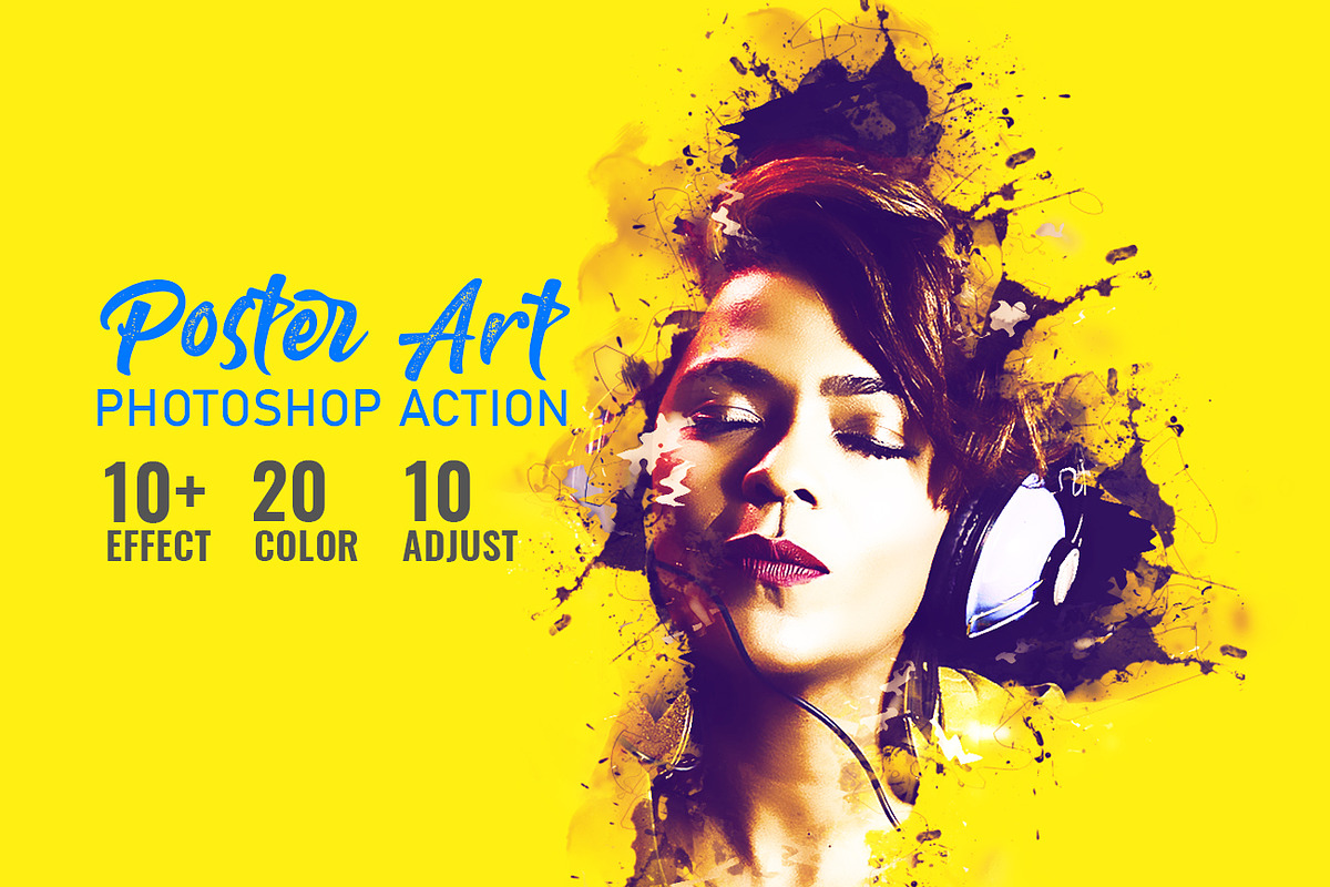 Poster Art Photoshop Action, an Action Add-On by MRI STUDIO (Photo 1 of 13)