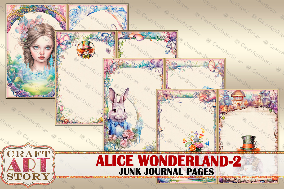 Alice Wonderland-2 Junk Journal, an Object Illustration by CraftArtStory (Photo 6 of 7)