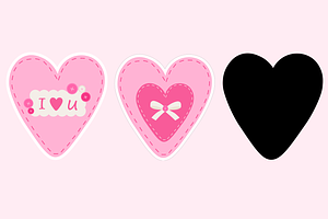 Valentine's Heart Stickers Printable