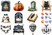 Creepy and Cozy Halloween Clipart, an Illustration by OK Design (Thumbnail 4 of 5)
