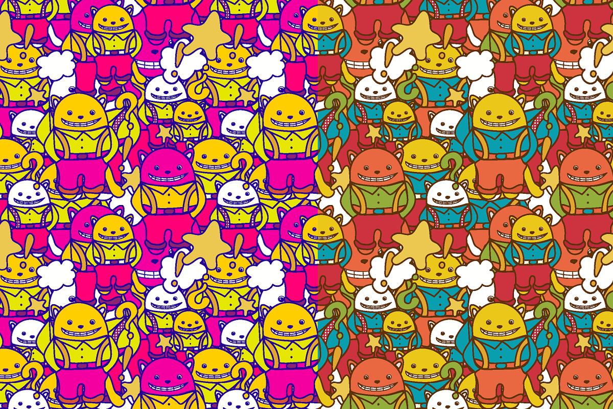 Funny seamless pattern., a Pattern Graphic by Little A (Aigul) (Photo 2 of 3)