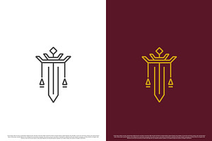 Justice Sword Logo Design Icon, a Branding & Logo Template by Morvana Crew