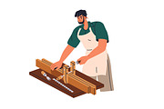 Workers, carpenters do woodwork set, a Work Illustration by Good Studio (Thumbnail 11 of 11)