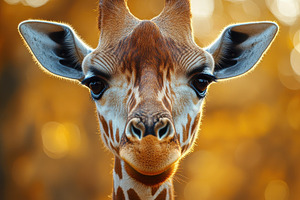 Giraffe portrait: a close-up of this, an Animal Photo by Pixeness Studio