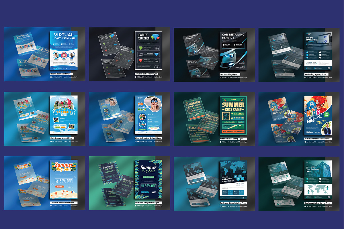 Bundle 174 Flyers Template Design, a Flyer Template by rivatxfz (Photo 11 of 16)