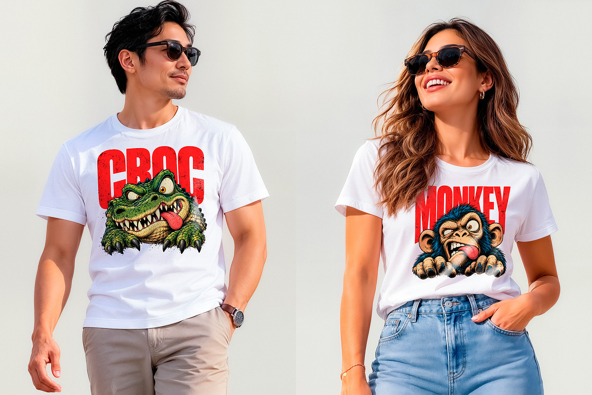 Premium White T-Shirt Mockup Set, a Merchandise Mockup by Elite Mockups (Photo 2 of 2)