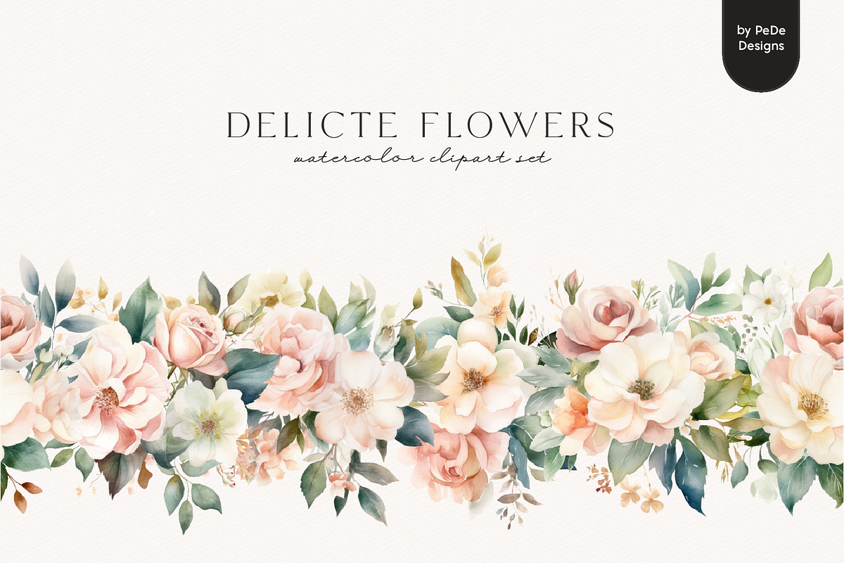 Delicate Flowers, a Decorative Illustration by PeDe Designs (Photo 6 of 8)