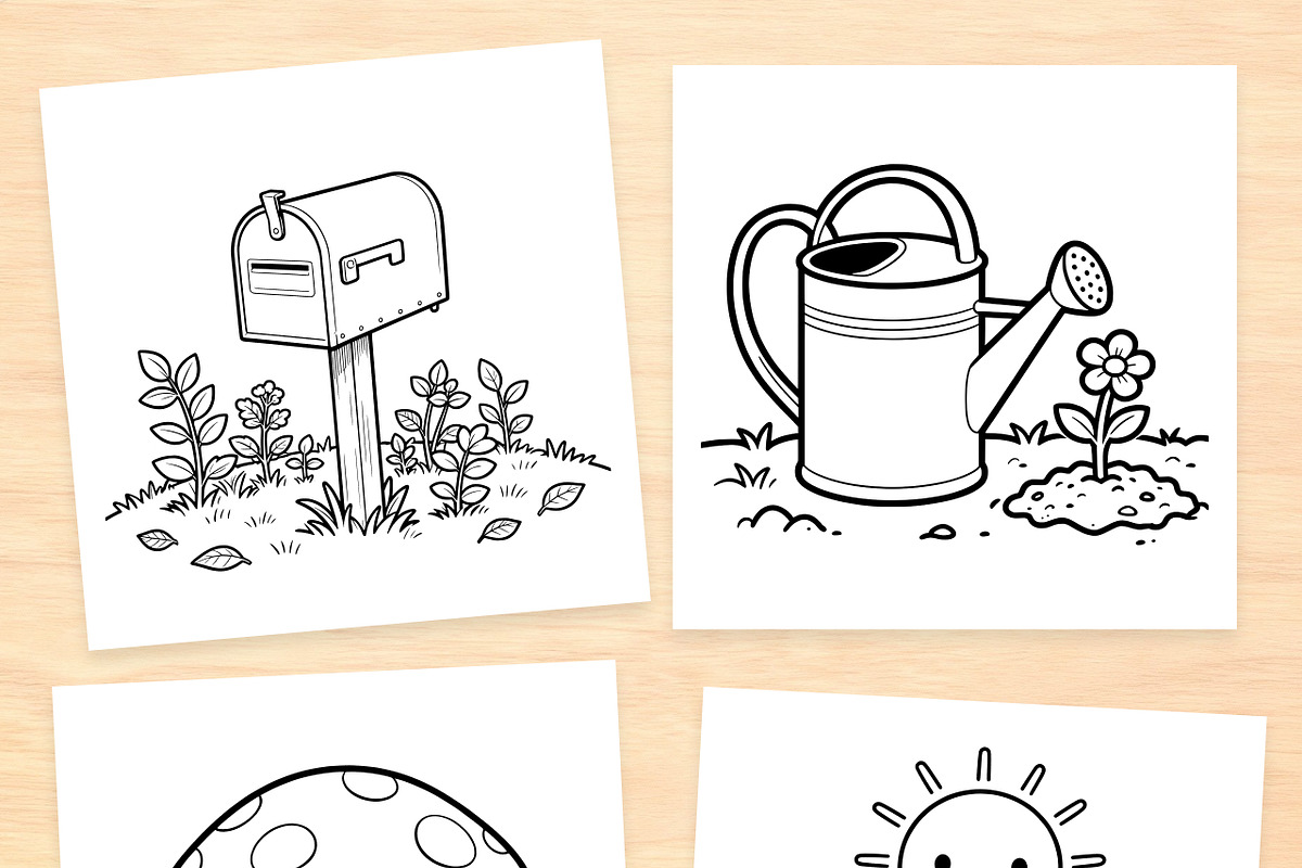 Garden Coloring Book – 20 Pages, an Illustration by No.13 (Photo 8 of 8)