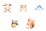 Quirky animals peeking funny, an Illustration by CreationArt (Thumbnail 3 of 5)