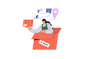 Online shopping & delivery concepts, a Person Illustration by PaperTrident (Thumbnail 6 of 11)