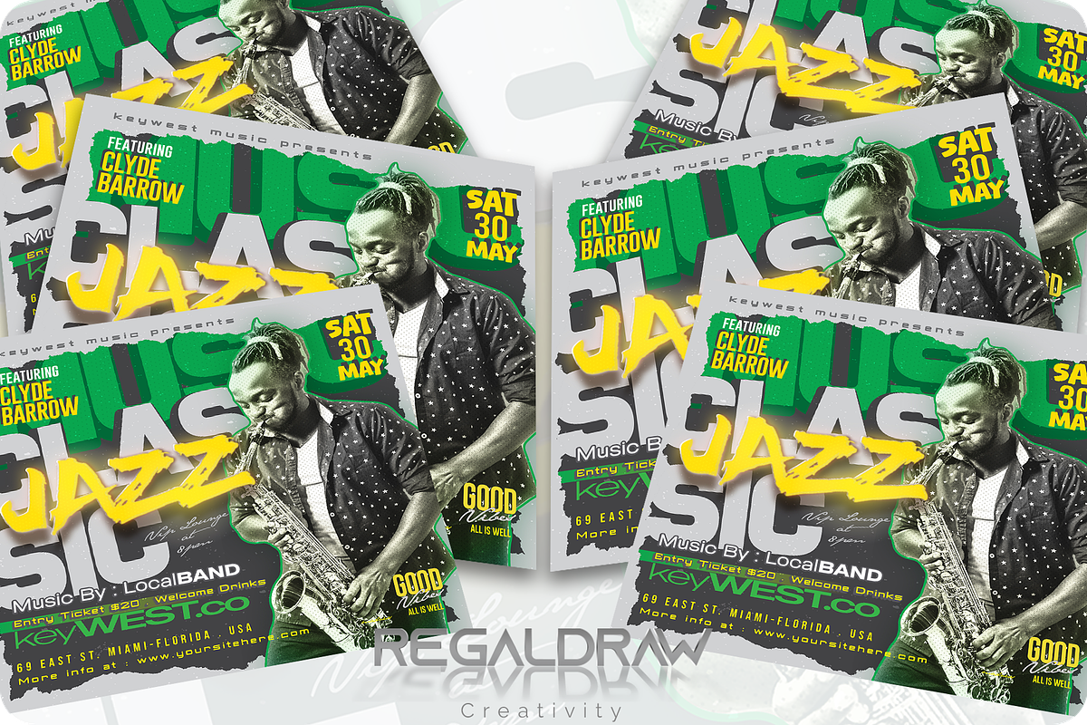 Jazz Music Social Media Template, a Social Media Template by regalDRAW (Photo 4 of 4)