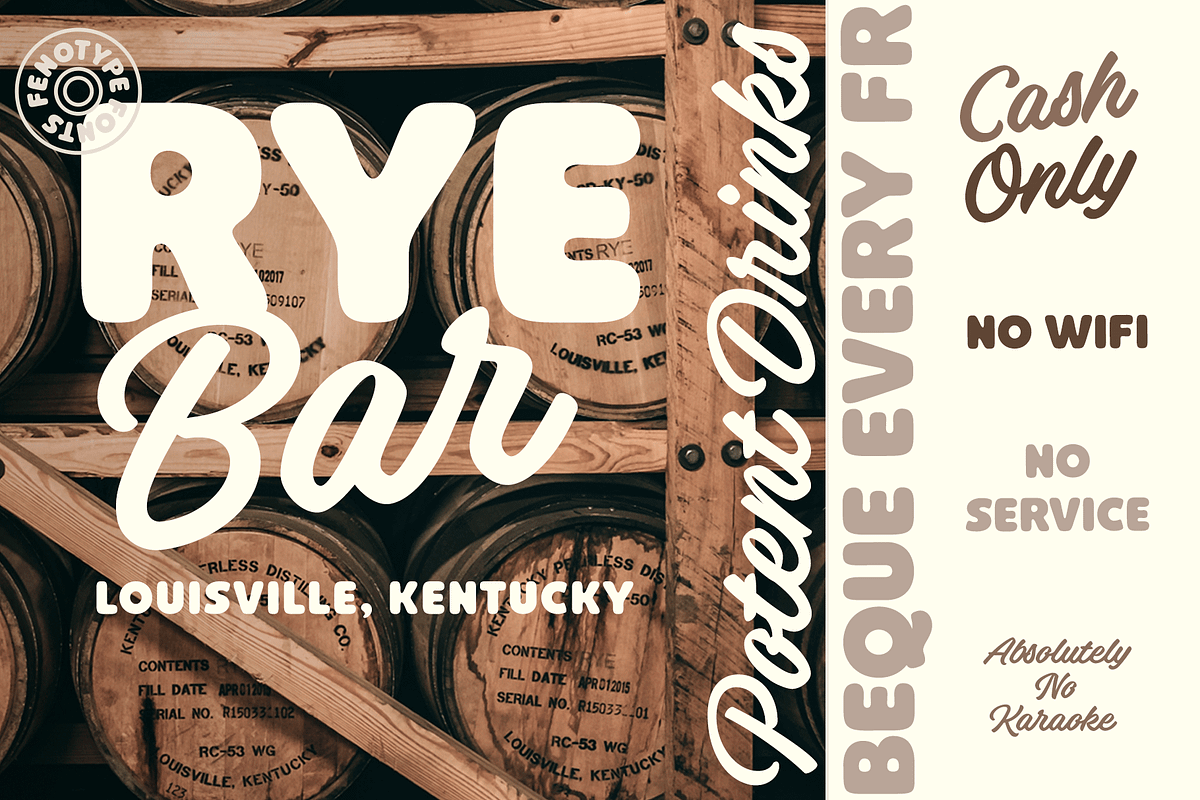 Omnipop Type Family Intro offer, a Script Font by Fenotype (Photo 11 of 12)
