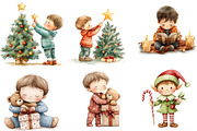 Christmas Boys Clipart, an Illustration by DreamArtGraphic (Thumbnail 4 of 6)