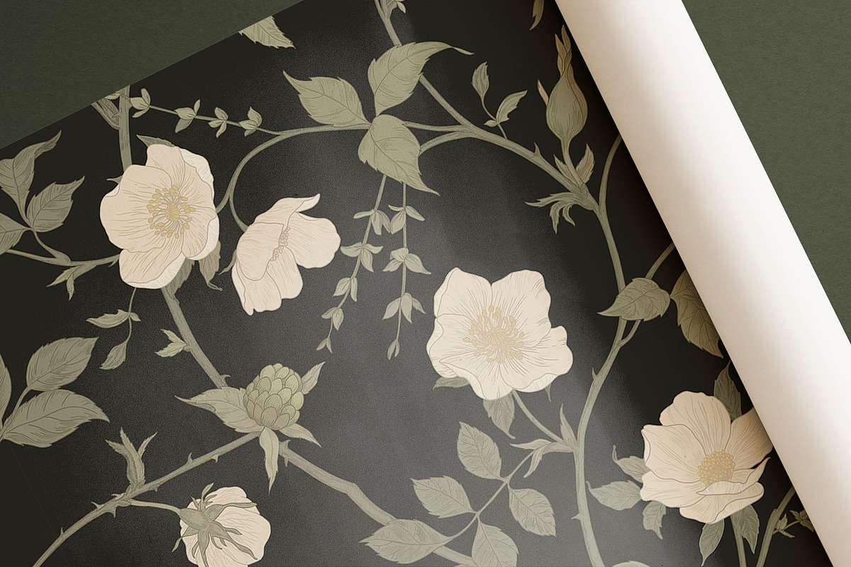 Bramble Bloom Seamless Pattern, a Pattern Graphic by MouseGrey (Photo 10 of 17)