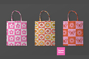 Checkered Flowers Vector Patterns, a Pattern Graphic by Yasmine Patterns (Thumbnail 2 of 7)