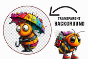 Whimsical Honey Bee Clipart, an Illustration by Libby Wishes (Thumbnail 5 of 6)