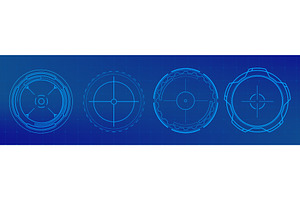 Modern HUD target interface elements, a Technology Illustration by art PVP - market