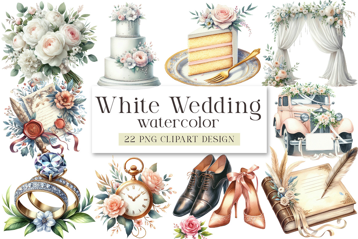 White Wedding, Wedding Timeline, a Seasonal Illustration by DreamArtGraphic (Photo 1 of 4)