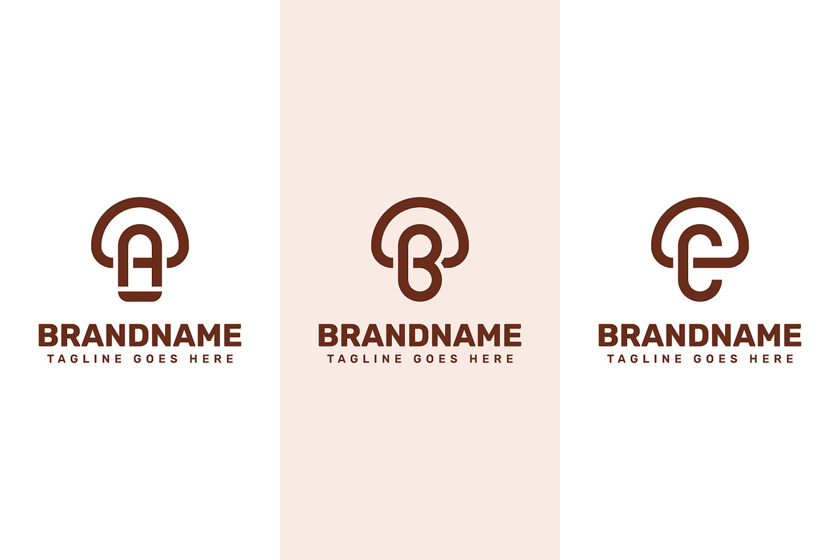 Letter A B C Mushroom Logo, a Branding & Logo Template by Pray Art Design Studio