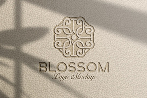 Debossed Beige Leather Logo Mockup, a Product Mockup by Smart Works