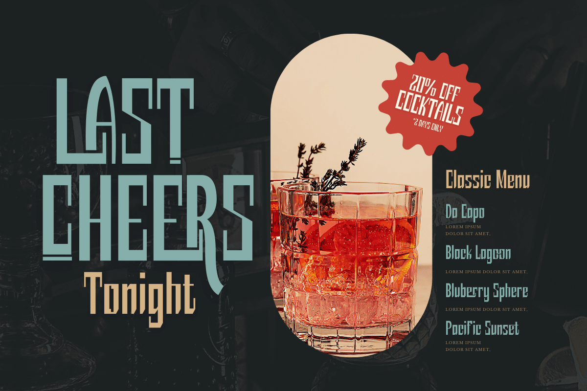 Koondim – Retro Condensed Font, a Sans Serif Font by twinstd (Photo 8 of 12)
