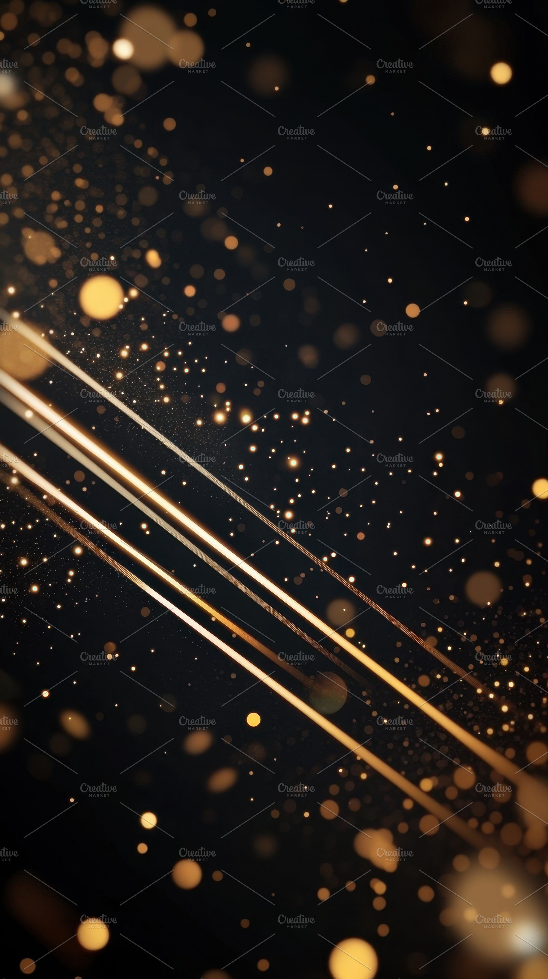Glimmering golden particles on black, a Photo by Beautiful things