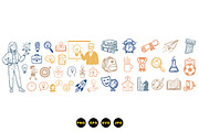 Educational Doodle Icon Clipart Set, an Illustration by designvectx (Thumbnail 3 of 3)