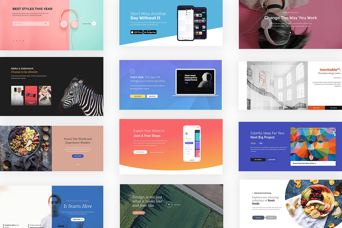 HUGE Elementor Headers Bundle, a Websites & App Template by Elementor Market (Photo 2 of 6)