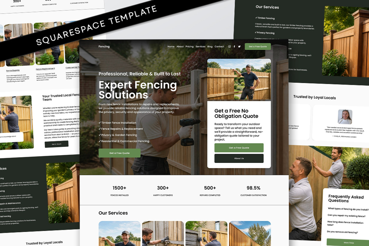 Fencing Website Template, a Squarespace Template by Template Twist Shop (Photo 1 of 9)