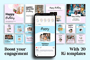 Happy Birthday Instagram Canva Post, a Social Media Template by Snapybiz (Thumbnail 9 of 10)
