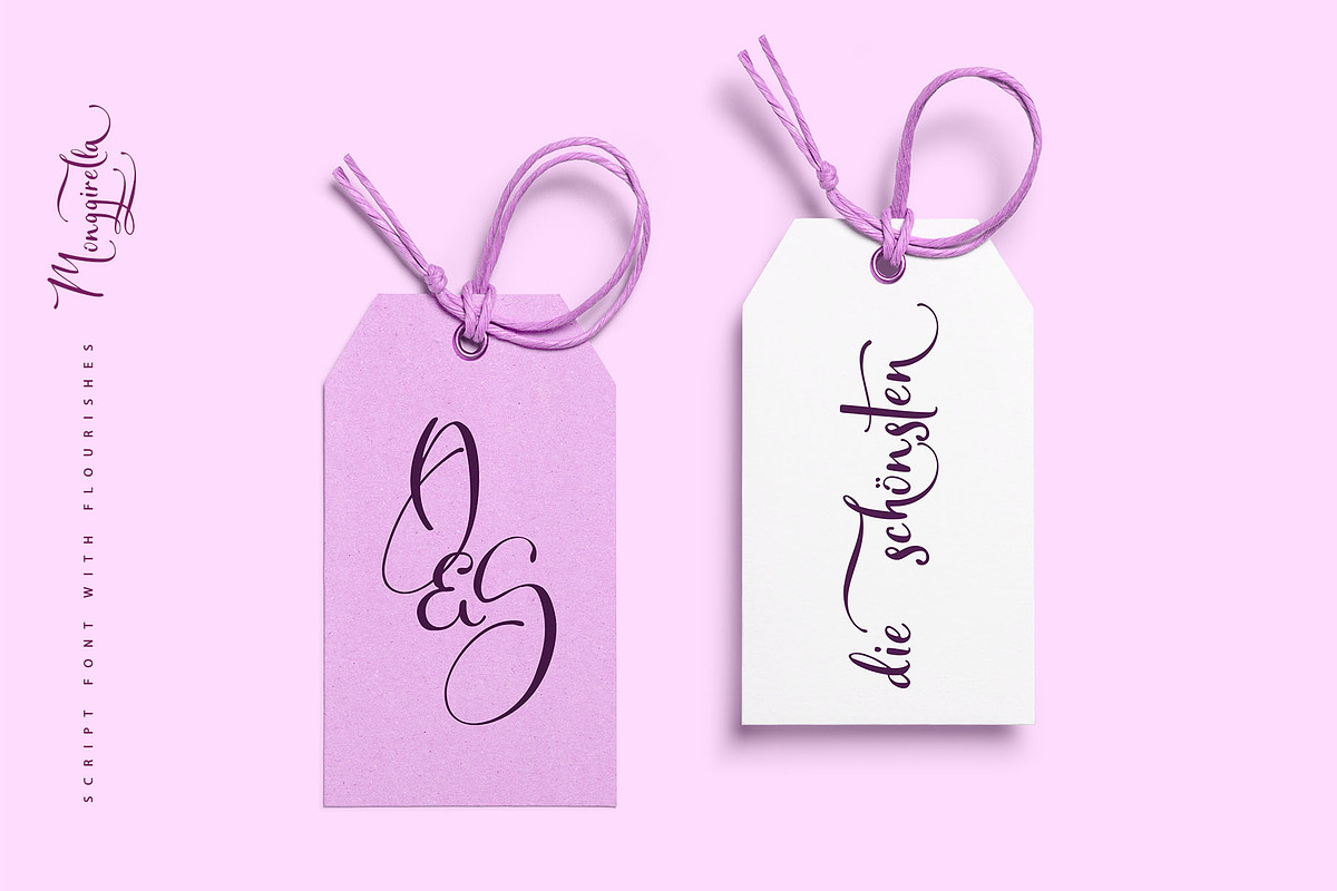 Monggirella script font + Cyrillic preview 4