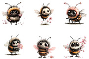 Whimsical Spring Bee Clipart PNG, an Illustration by Designking (Thumbnail 4 of 5)